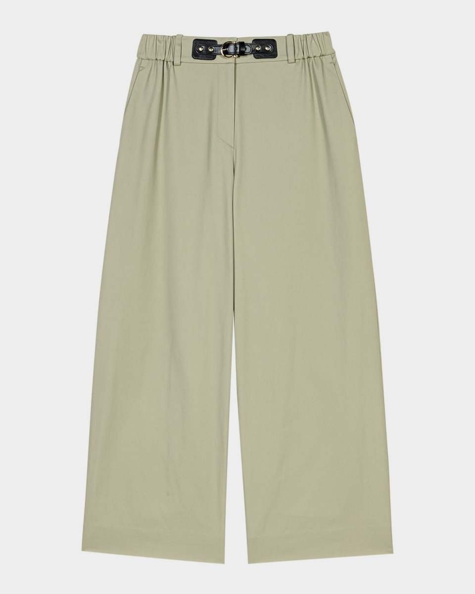 Pillan Wide-Leg Gabardine Pants